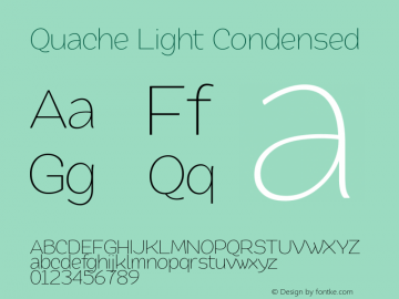 Quache Light Condensed 1.001图片样张