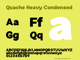 Quache Heavy Condensed 1.001图片样张