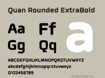 Quan Rounded ExtraBold 1.000 Font Sample