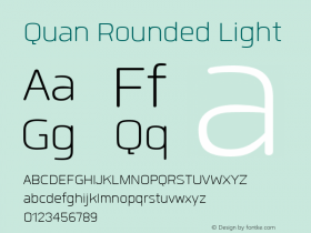 Quan Rounded Light 1.000 Font Sample