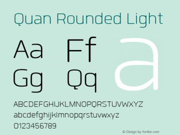 Quan Rounded Light 1.000 Font Sample