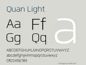 Quan Light 1.000 Font Sample