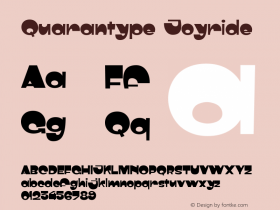 Quarantype Joyride 1.000 Font Sample