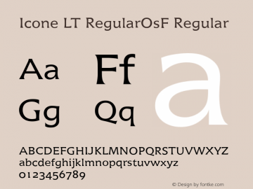 Icone LT RegularOsF Regular Version 1.0图片样张