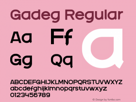 Gadeg Version 1.002;Fontself Maker 3.5.4 Font Sample