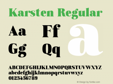 Karsten Black Version 1.00 Font Sample