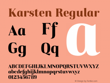 Karsten Bold Alt Version 1.00 Font Sample