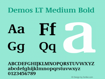 Demos LT Medium Bold Version 2.0图片样张