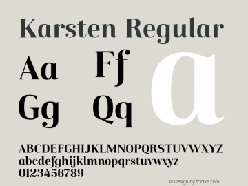 Karsten SemiBold Alt Version 1.00 Font Sample