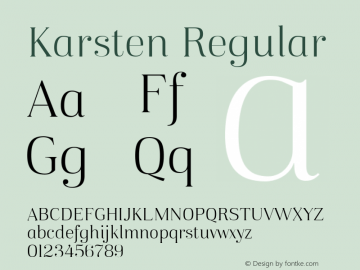 Karsten Light Alt Version 1.00 Font Sample