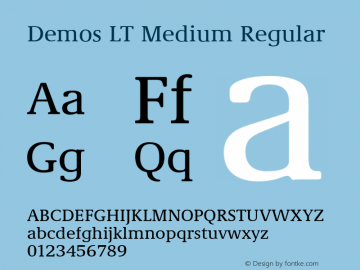 Demos LT Medium Regular Version 2.0图片样张