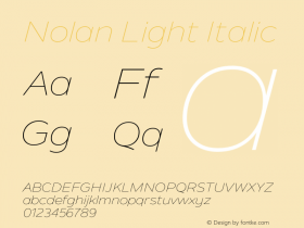 Nolan Light Italic 1.003图片样张