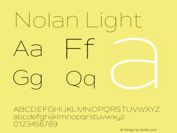 Nolan Light 1.003 Font Sample