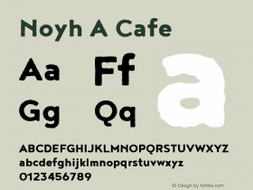 Noyh A Cafe 1.000 Font Sample