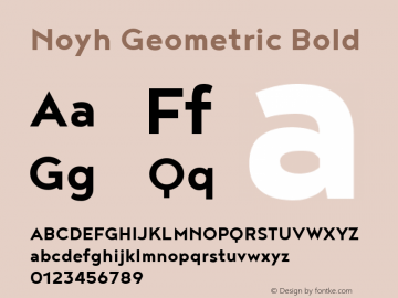 Noyh Geometric Bold 1.000 Font Sample