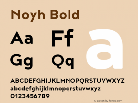 Noyh Bold 1.000 Font Sample