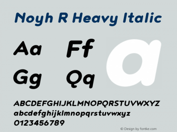 Noyh R Heavy Italic 1.000图片样张