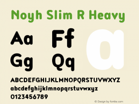 Noyh Slim R Heavy 1.000 Font Sample