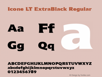 Icone LT ExtraBlack Regular Version 1.0图片样张