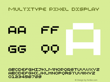 MultiType Pixel Display Version 13.000;hotconv 1.0.109;makeotfexe 2.5.65596图片样张