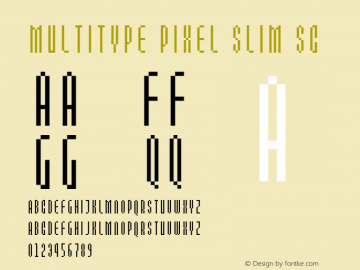 MultiType Pixel Slim SC Version 13.000;hotconv 1.0.109;makeotfexe 2.5.65596 Font Sample