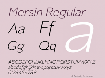 Mersin Extra Light Italic Version 1.00图片样张