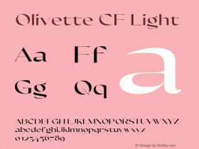 Olivette CF Light 1.000 Font Sample