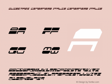 Quickmark Condensed Italic Condensed Italic 1 Font Sample