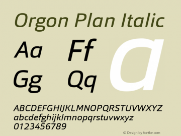 Orgon Plan Italic 1.000图片样张