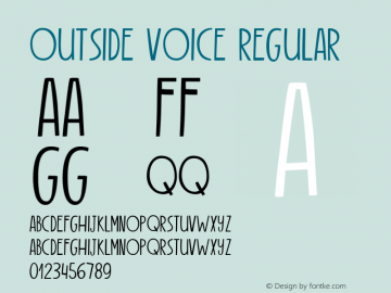 Outside Voice 1.000 Font Sample