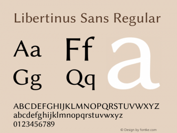 Libertinus Sans Regular Version 7.040;RELEASE图片样张