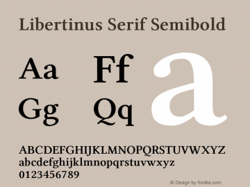 Libertinus Serif Semibold Version 7.040;RELEASE Font Sample