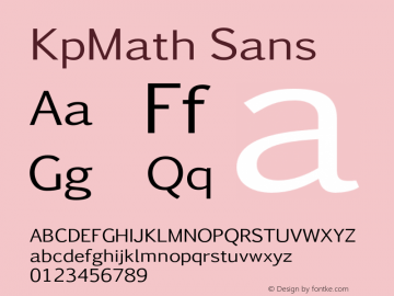 KpMath Sans Version 0.36图片样张