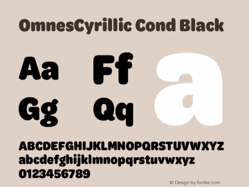 OmnesCyrillic Cnd Black Version 1.004;hotconv 1.0.109;makeotfexe 2.5.65596图片样张