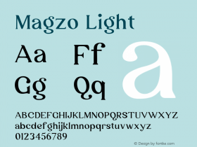 Magzo Light 1.00 Font Sample