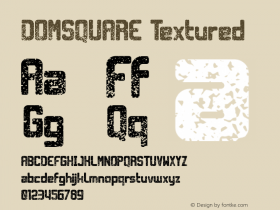 DOMSQUARE Textured Version 1.000 Font Sample