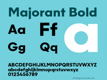 Majorant Bold 1.000 Font Sample