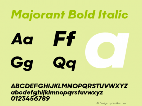 Majorant Bold Italic 1.000图片样张
