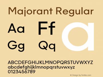 Majorant 1.000 Font Sample