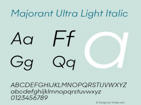 Majorant Ultra Light Italic 1.000图片样张