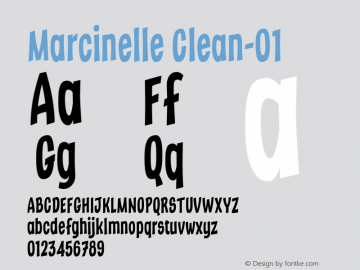 Marcinelle Clean-01 1.000 Font Sample