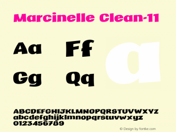 Marcinelle Clean-11 Marcinelle Font Family 1.0 - fandofonts.com - Font Sample