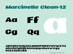 Marcinelle Clean-12 Marcinelle Font Family 1.0 - fandofonts.com - Font Sample