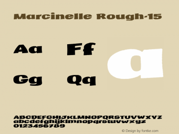 Marcinelle Rough-15 Marcinelle Font Family 1.0 - fandofonts.com - Font Sample