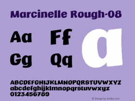 Marcinelle Rough-08 Marcinelle Font Family 1.0 - fandofonts.com - Font Sample