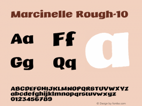 Marcinelle Rough-10 Marcinelle Font Family 1.0 - fandofonts.com - Font Sample