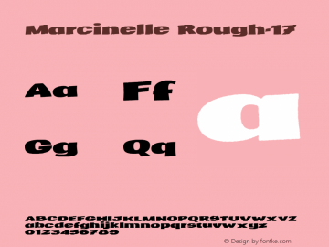 Marcinelle Rough-17 Marcinelle Font Family 1.0 - fandofonts.com - Font Sample