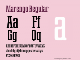 Marengo 1.000 Font Sample