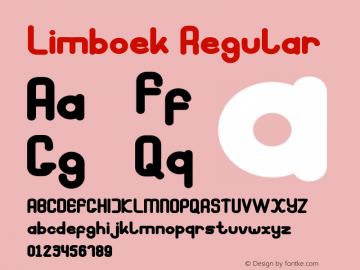 Limboek Version 1.00;May 5, 2021;FontCreator 11.5.0.2430 64-bit图片样张