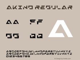 Akino Version 1.00;June 8, 2021;FontCreator 12.0.0.2546 64-bit Font Sample